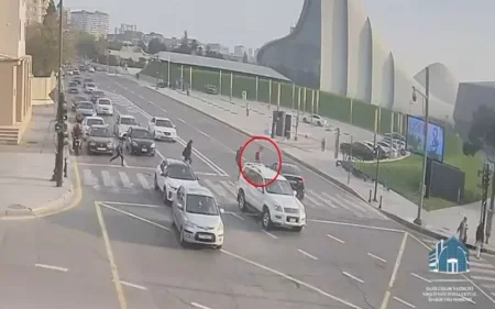 Bakıda maşın şagirdi vurdu - VİDEO