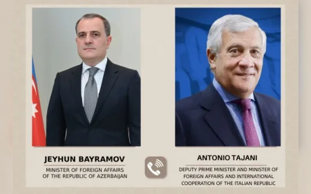 Ceyhun Bayramov Antonio Tayani ilə danışdı