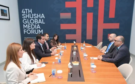 Hikmət Hacıyev Şuşada Türkiyə nümayəndə heyəti ilə görüşdü