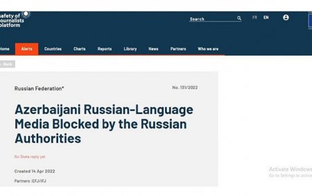 Avropa Şurasının platforması Rusiyada bloklanan Azərbaycan KİV-inə dəstək göstərib