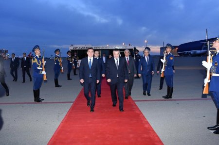 Özbəkistan Ali Məclisinin Qanunvericilik Palatasının sədri ölkəmizə rəsmi səfərə gəlib