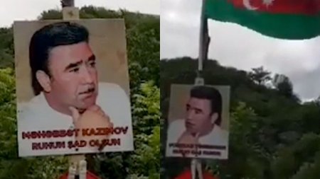 Məhəbbət Kazımovun fotosu doğulduğu Laçında