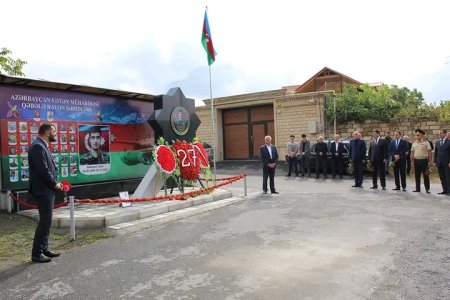 Qəbələdə Vətən müharibəsi şəhidi İqbal Babayevin xatirəsinə inşa edilmiş kompleksin açılışı olub