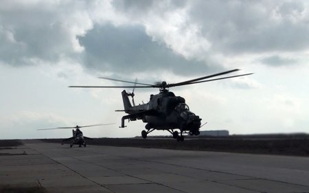 Hərbi helikopterlərimiz havaya qaldırıldı