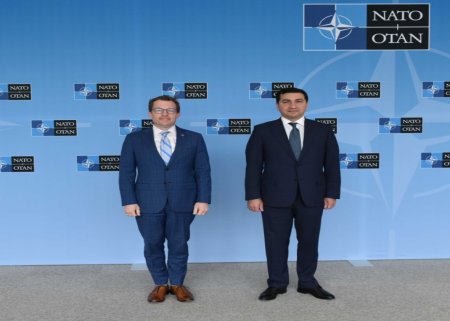 Hikmət Hacıyev NATO rəsmiləri ilə GÖRÜŞÜB