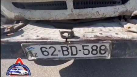 "Zil"in nömrəsindəki 9 rəqəmini rəngləyib 8 edən sürücü saxlanıldı - VİDEO