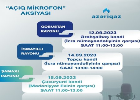 "Azəriqaz"ın "Açıq mikrofon" aksiyası davam edir