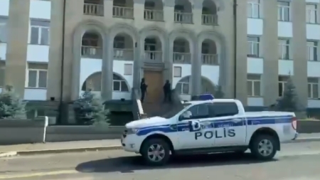 Qondarma rejimin "DİN" binası Azərbaycan polisinin nəzarətində - VİDEO