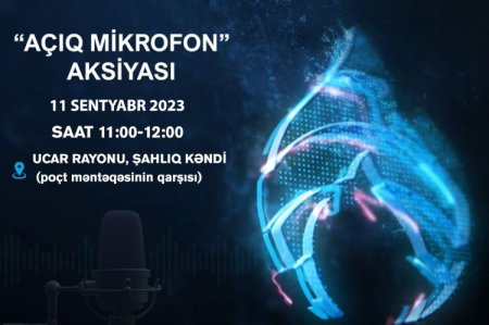 SOCAR "Azəriqaz" İB-nin "Açıq mikrofon"u Ucar rayonunun Şahlıq kəndində qurulacaq