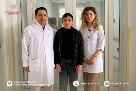 Respublika Klinik Xəstəxanasının həkimləri 15 yaşlı pasiyenti belə müalicə etdilər