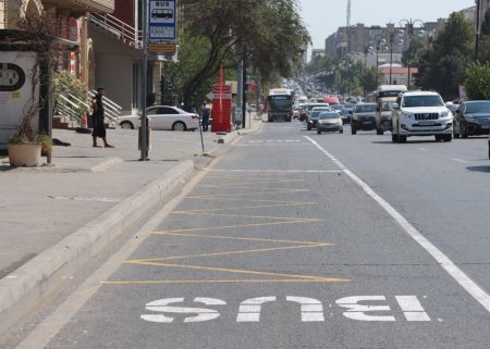 Bakının bu küçəsində xüsusi hərəkət zolağı təşkil edilib