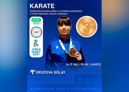 Karateçimiz İtaliyada bürünc medal QAZANDI