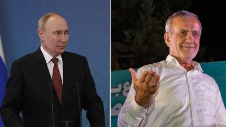 Putin ilk dəfə İranın yeni prezidenti ilə görüşdü