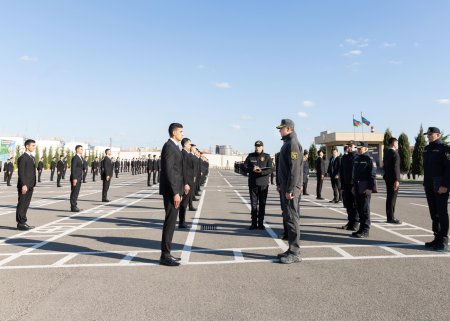 Vilayət Eyvazov sıra baxışı keçirdi - 23 müharibə iştirakçısı polisə qəbul olundu