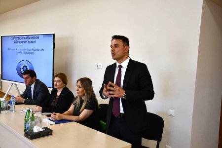 “İnformasiya əldə etmək hüququnun müdafiəsi” mövzusunda maarifləndirmə tədbiri keçirilib