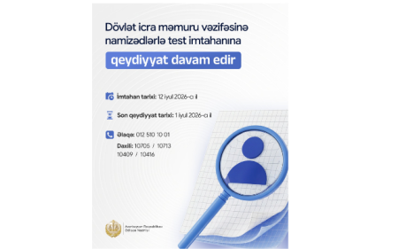 Dövlət icra məmuru vəzifəsinə qəbul olmaq istəyənlərin nəzərinə!