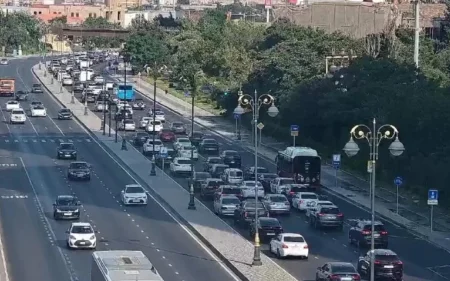 Bakının bəzi yollarında tıxac yarandı - SİYAHI